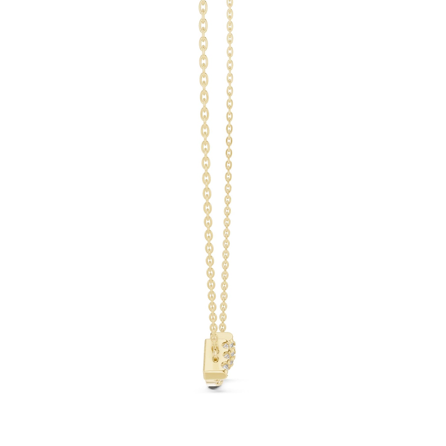 Round Lab Grown Diamond Pave Pendant