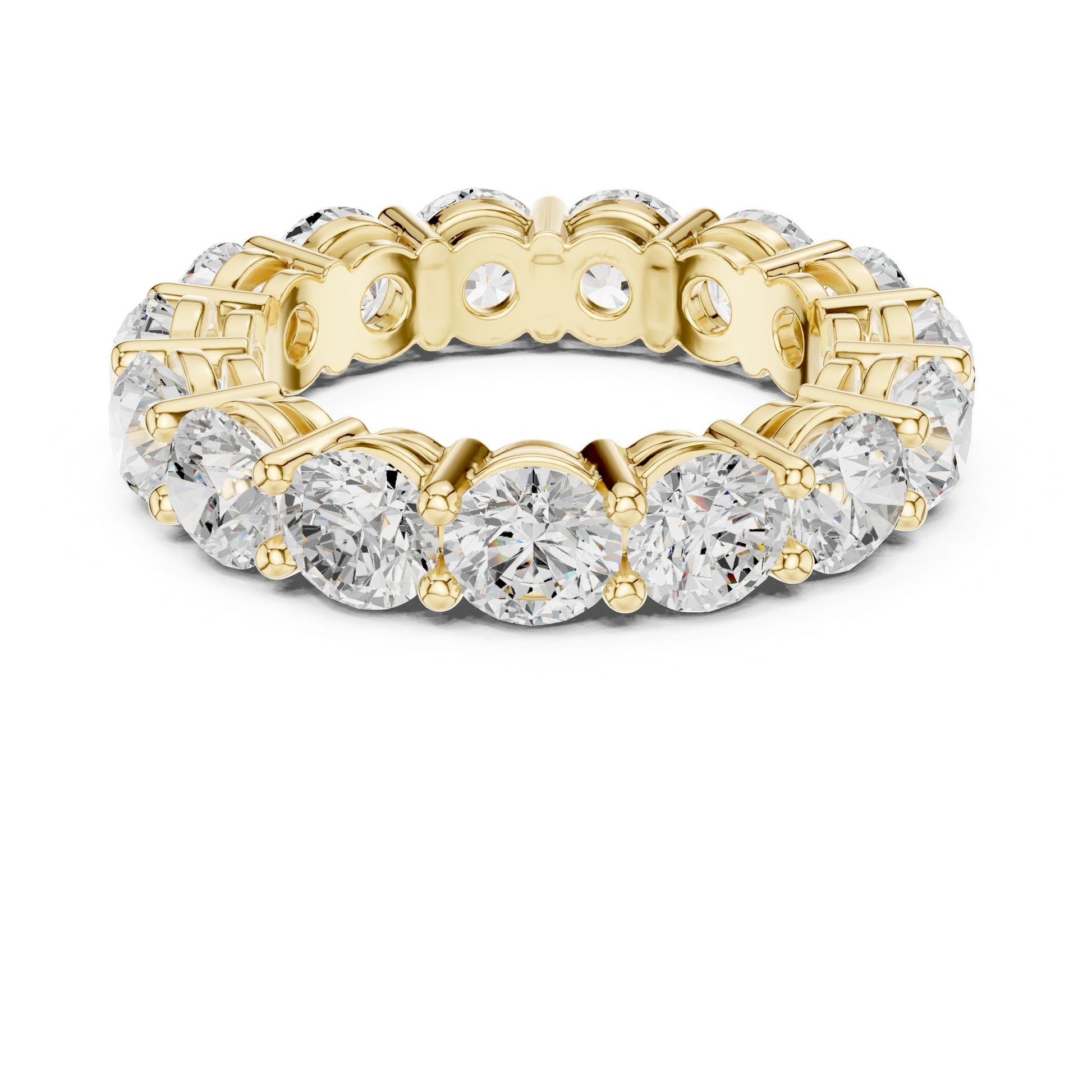 Round Lab Grown Diamond Pave Engagement Ring