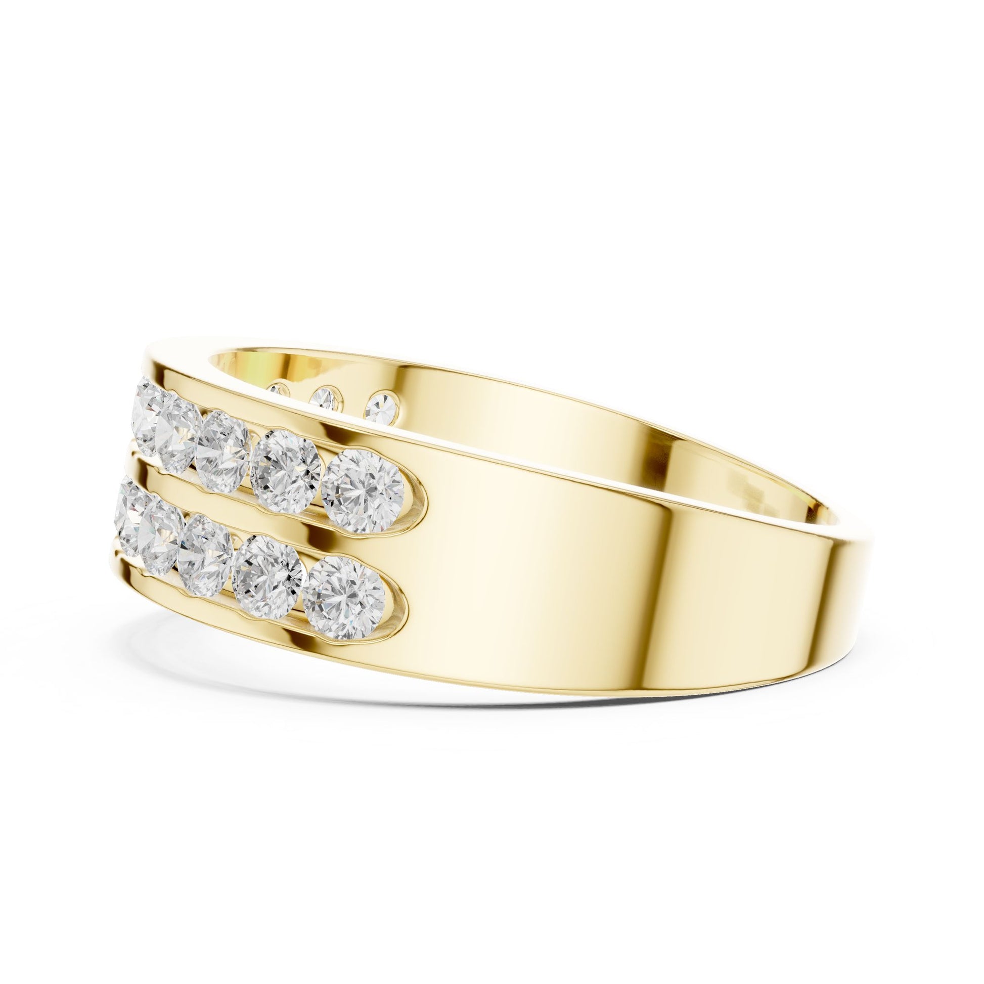 Men's Round Lab Grown Diamond Pave Ring