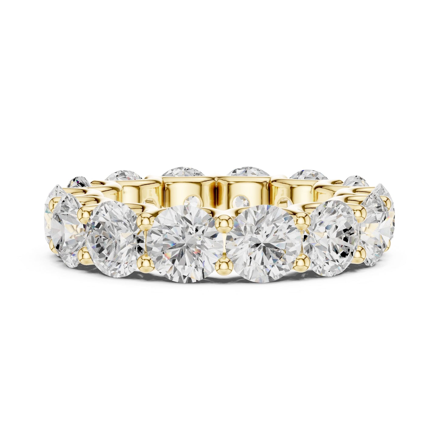 Round Lab Grown Diamond Pave Engagement Ring