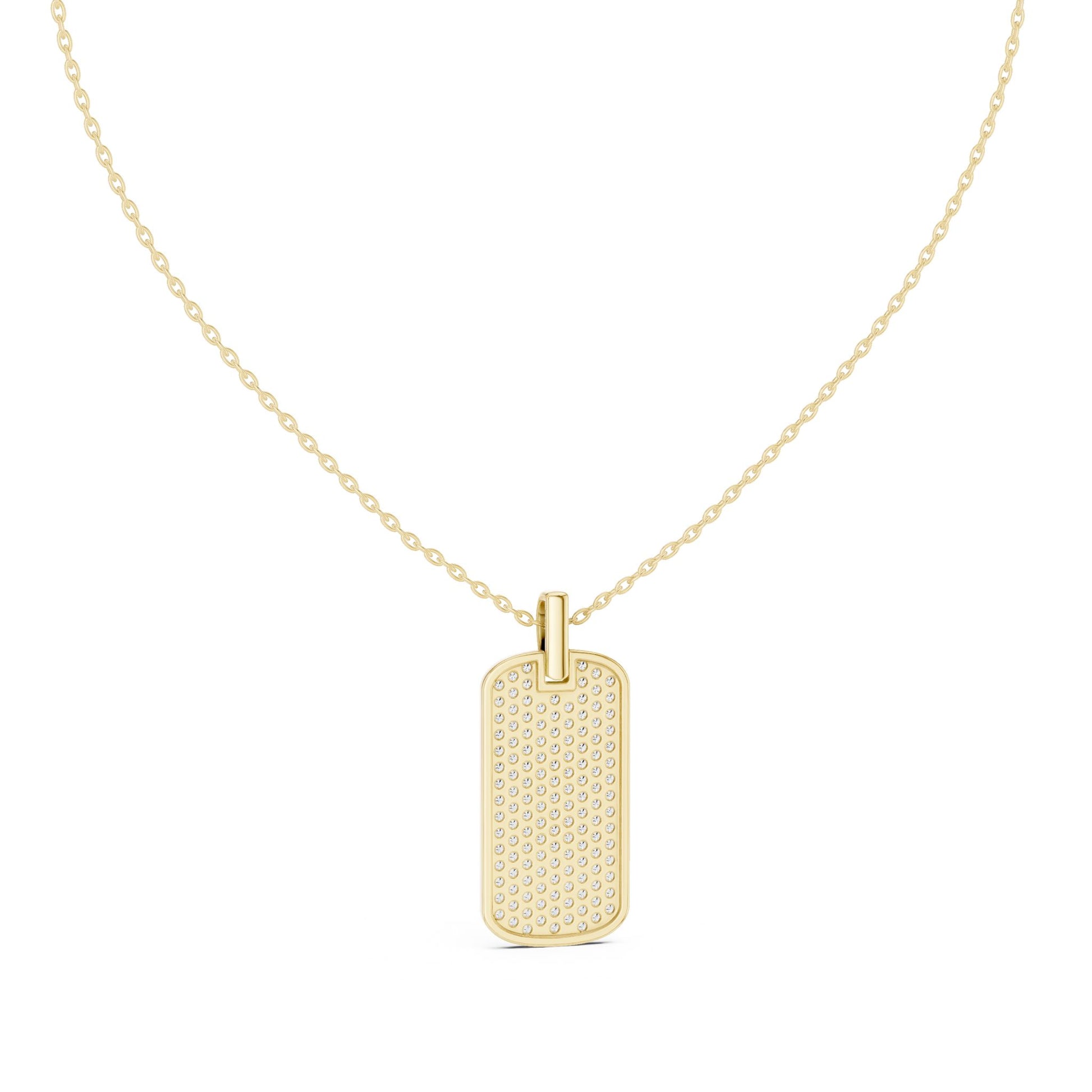 Round Lab Grown Diamond Pave Pendant