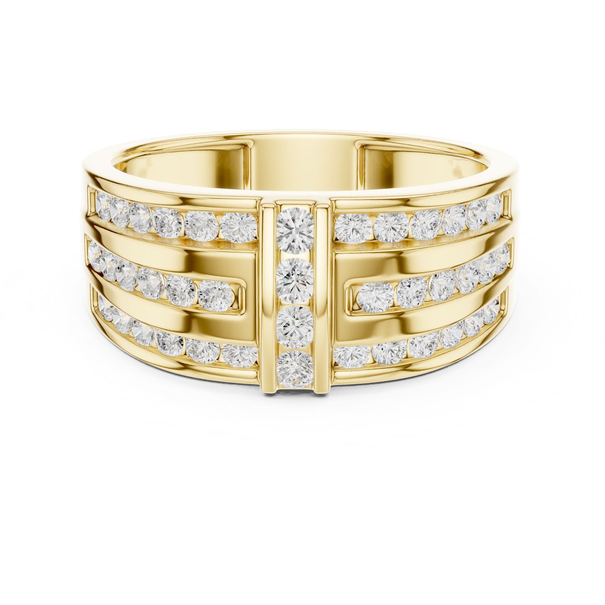 Men's Round Lab Grown Diamond Pave Ring