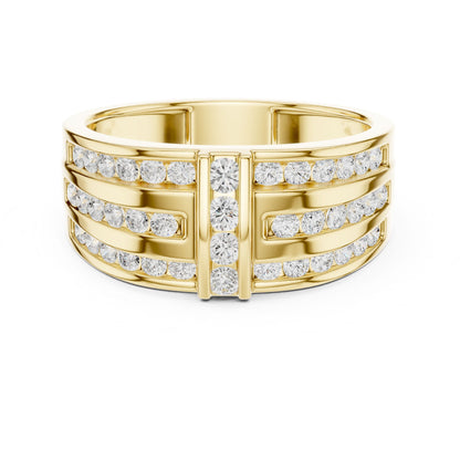 Men's Round Lab Grown Diamond Pave Ring