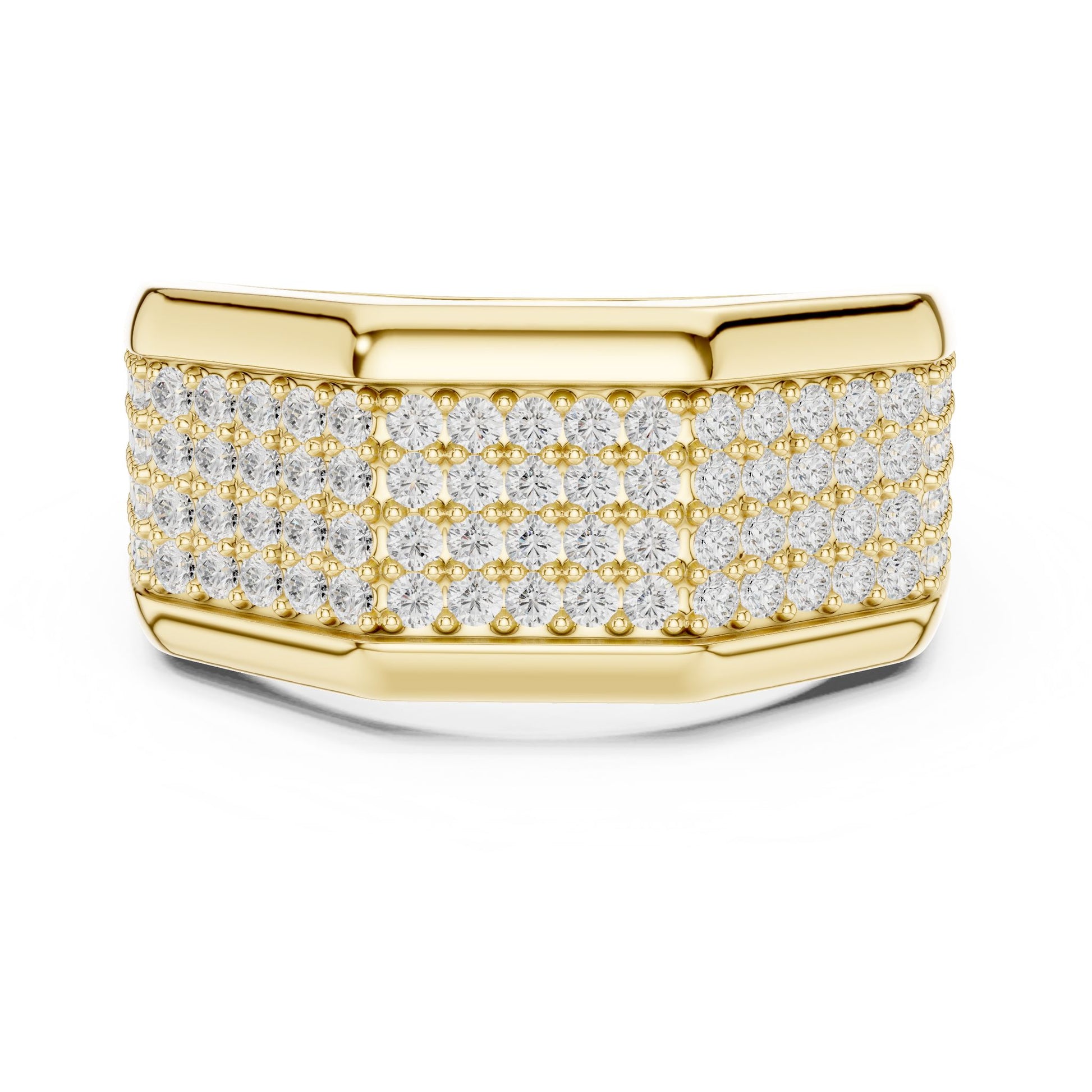 Men's Round Lab Grown Diamond Pave Ring
