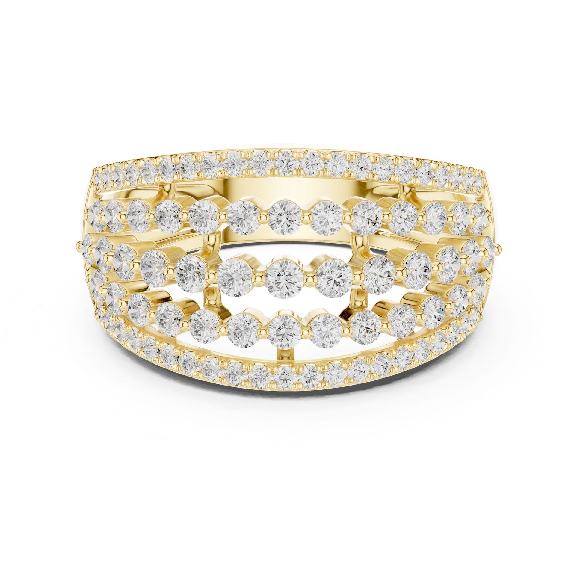 Round Lab Grown Diamond Pave Engagement Ring