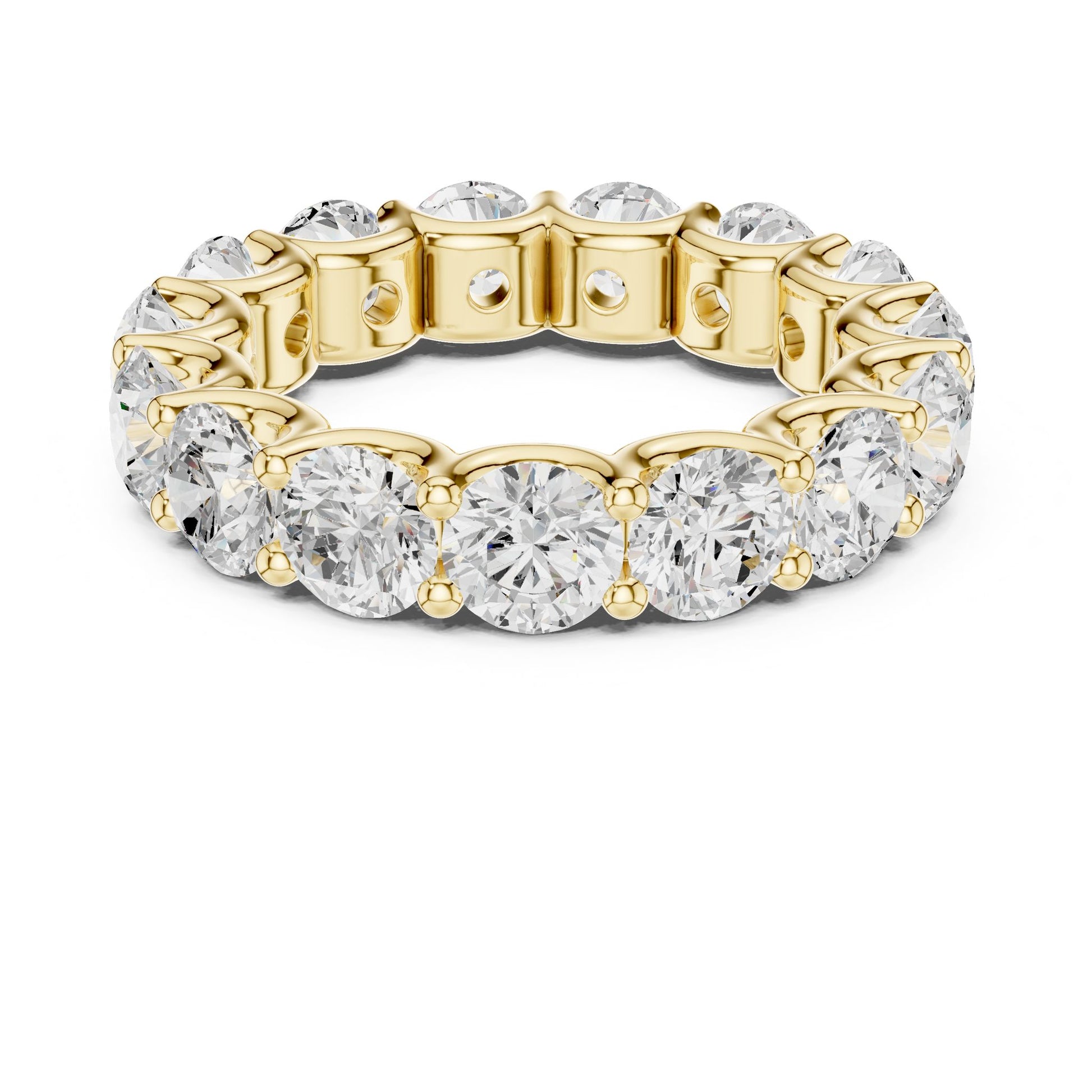 Round Lab Grown Diamond Pave Engagement Ring