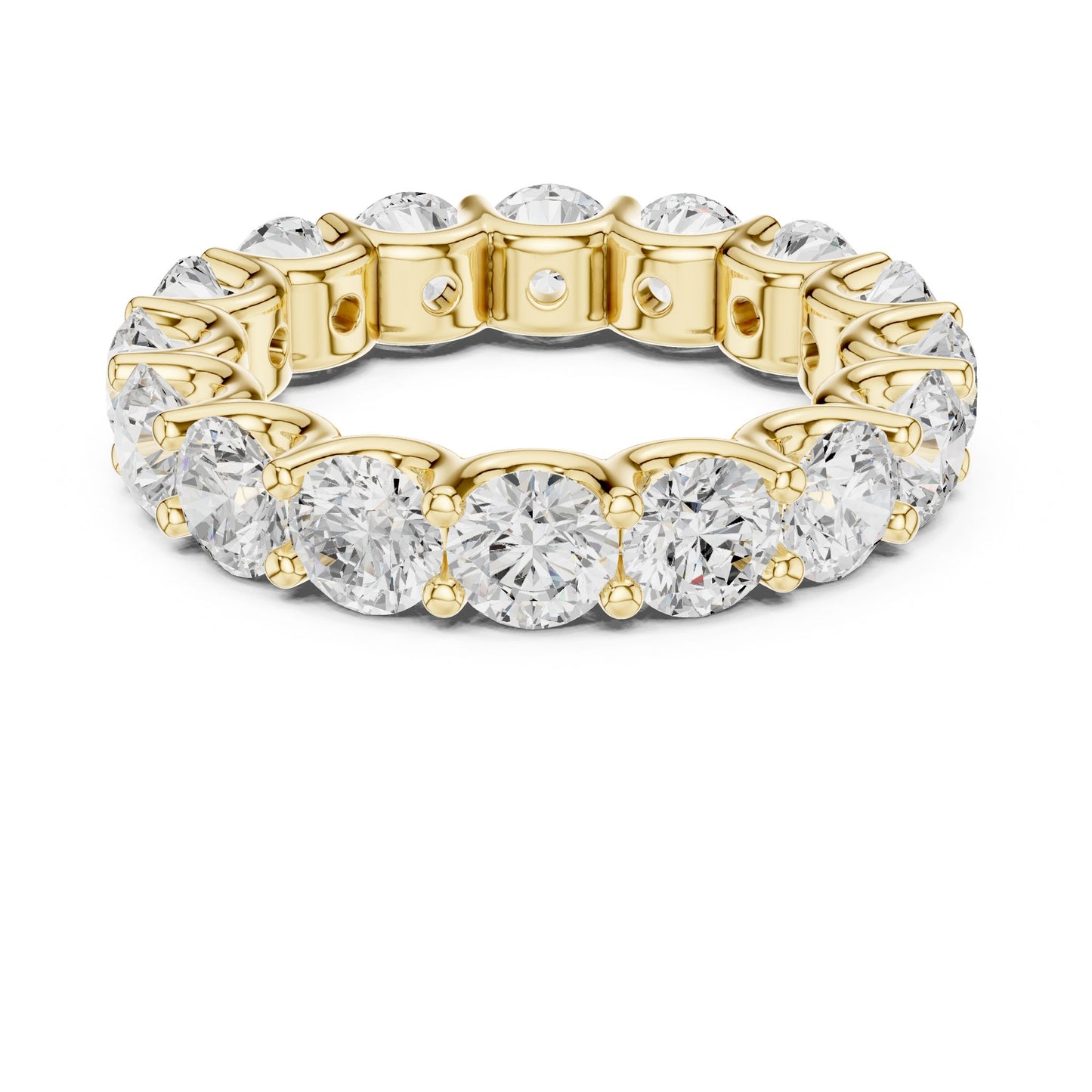 Round Lab Grown Diamond Pave Engagement Ring
