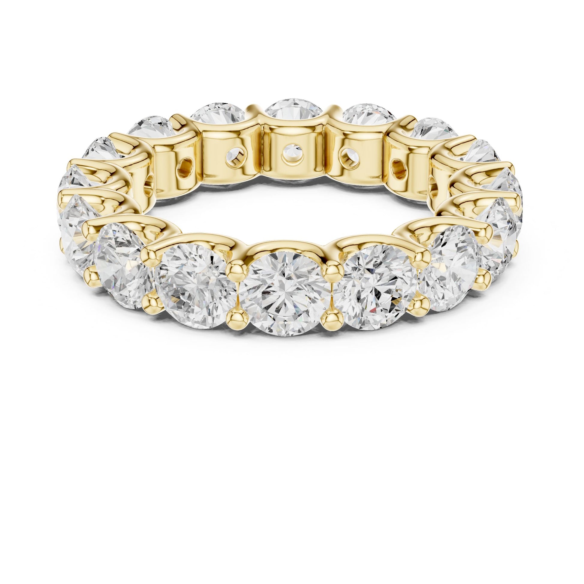 Round Lab Grown Diamond Pave Engagement Ring