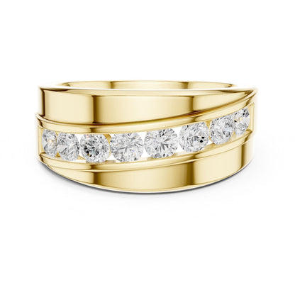 Men's Round Lab Grown Diamond Pave Ring