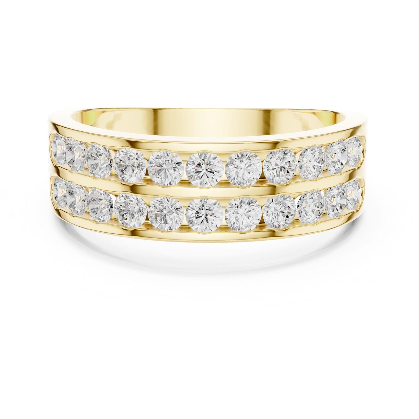 Men's Round Lab Grown Diamond Pave Ring