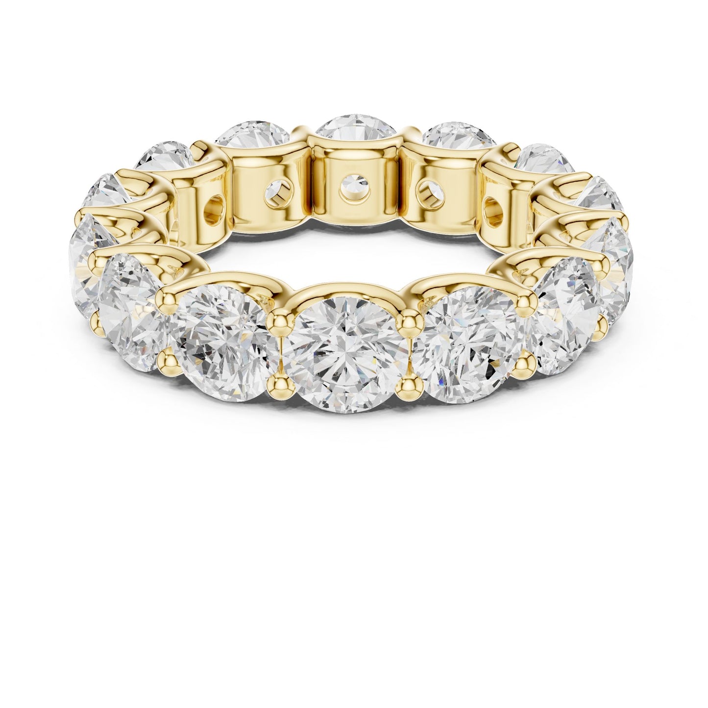 Round Lab Grown Diamond Pave Engagement Ring