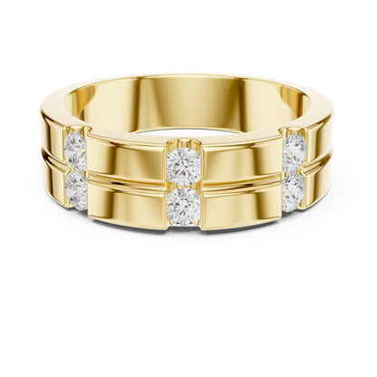 Men's Round Lab Grown Diamond Pave Ring