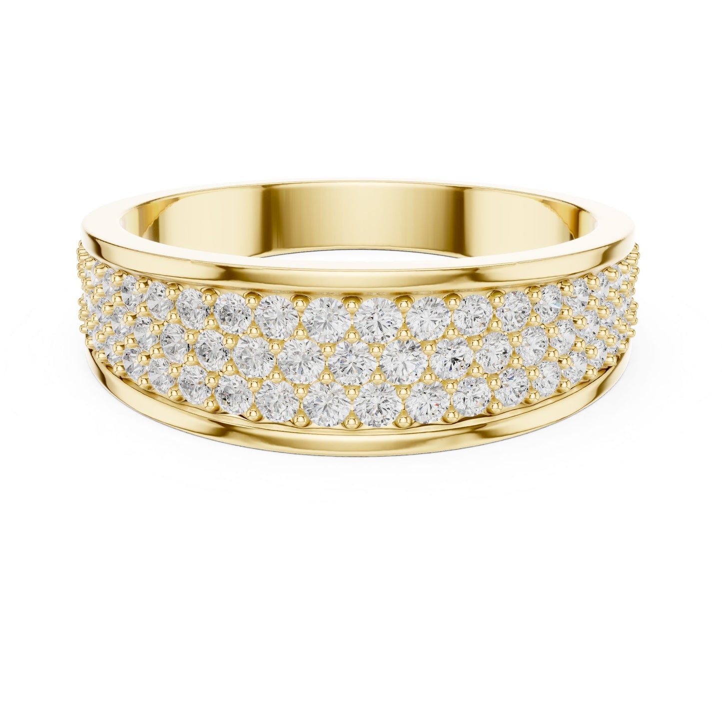 Men's Round Lab Grown Diamond Pave Ring