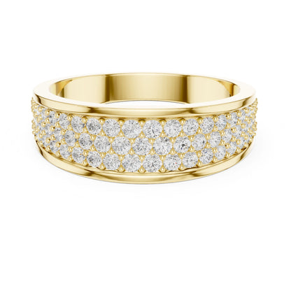 Men's Round Lab Grown Diamond Pave Ring