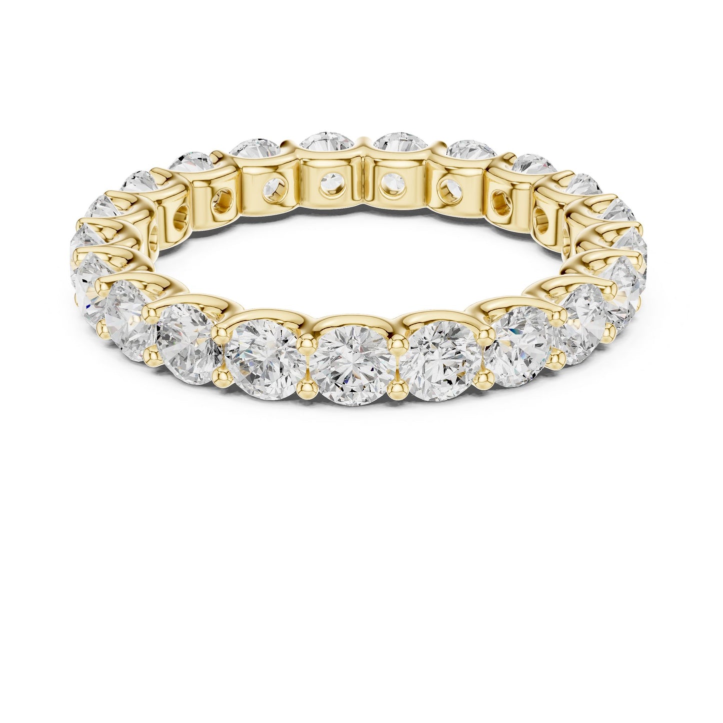 Round Lab Grown Diamond Pave Engagement Ring