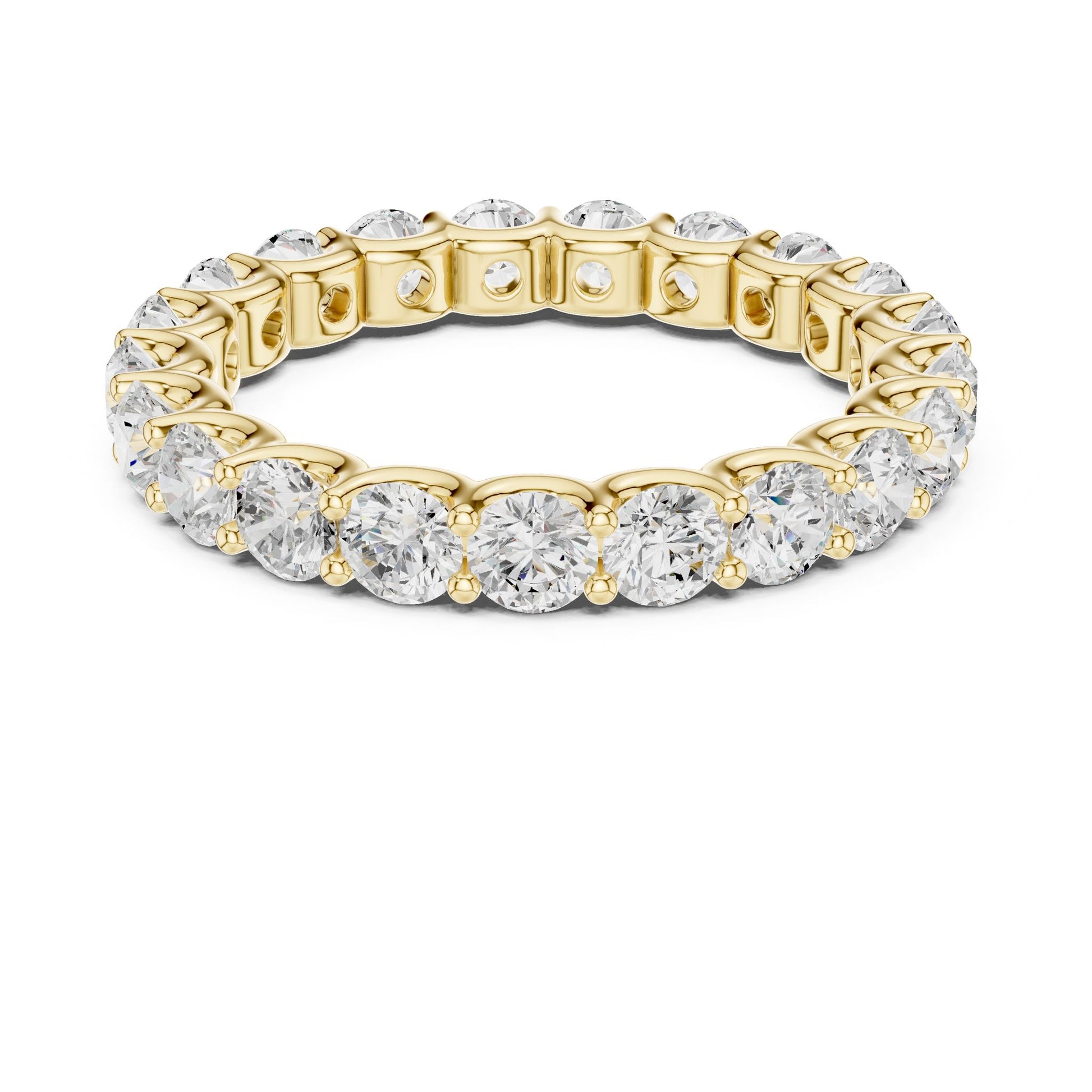 Round Lab Grown Diamond Pave Engagement Ring