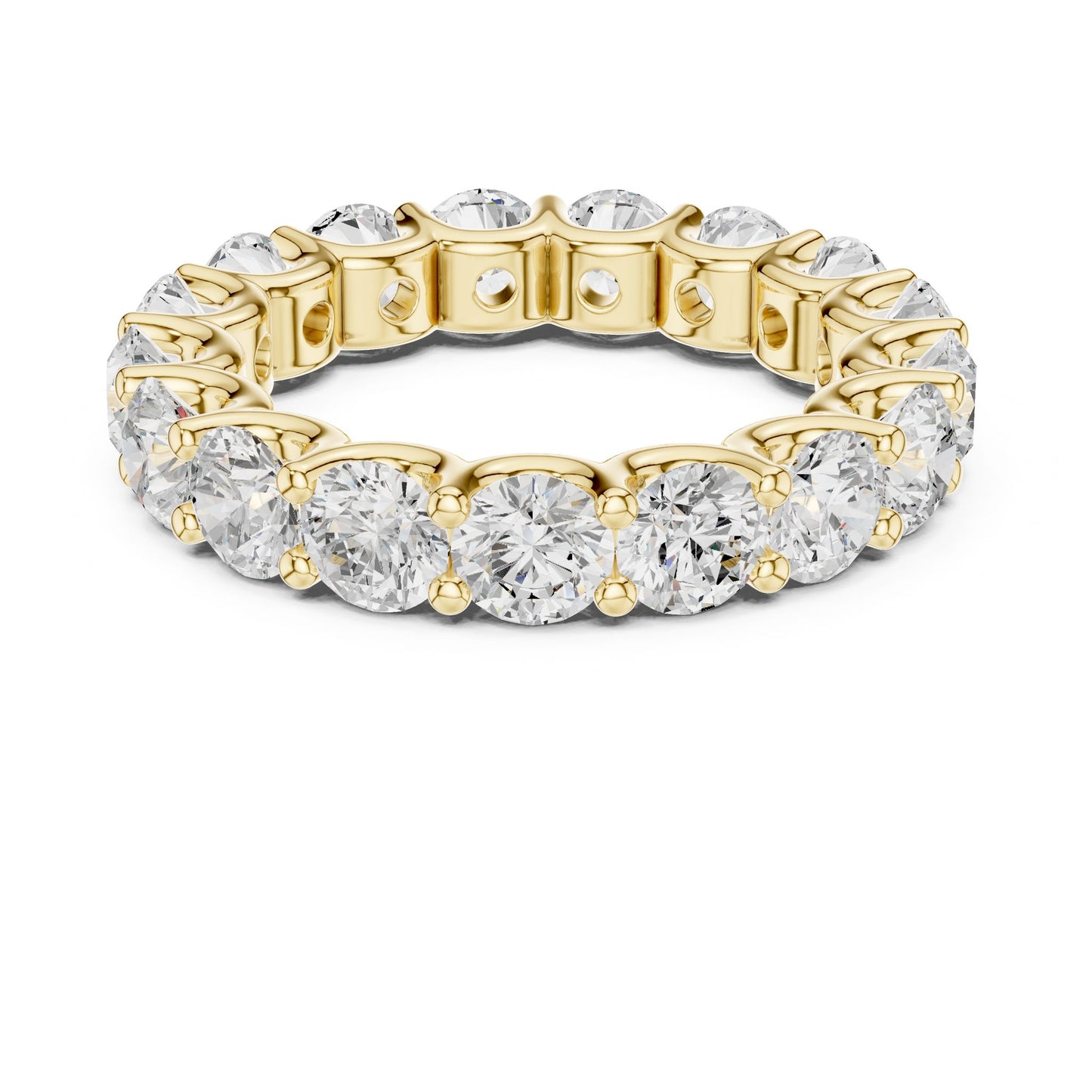 Round Lab Grown Diamond Pave Engagement Ring