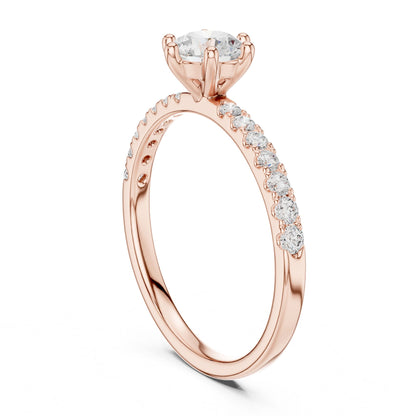 Women's Round Lab Grown Diamond Pave Ring