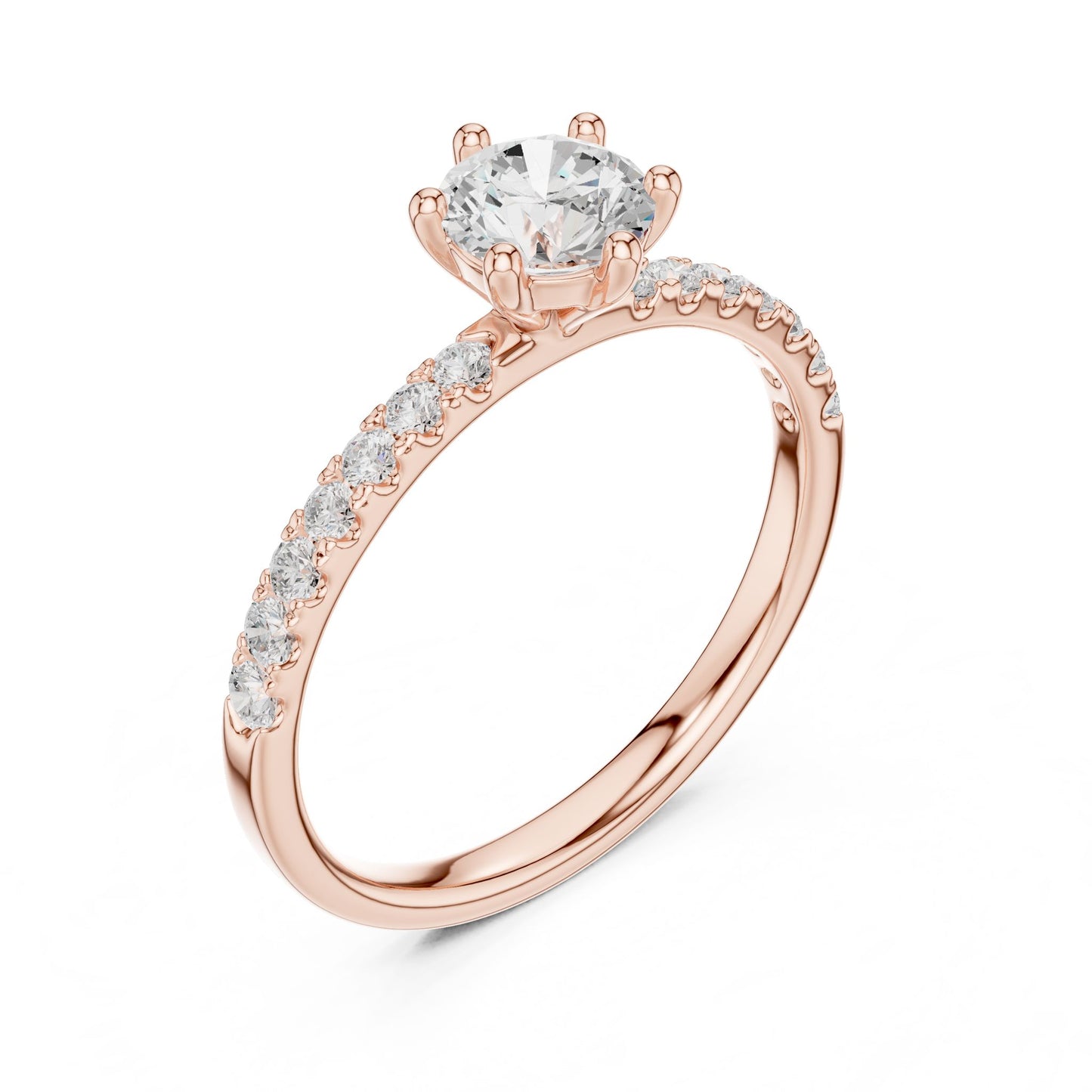 Women's Round Lab Grown Diamond Pave Ring