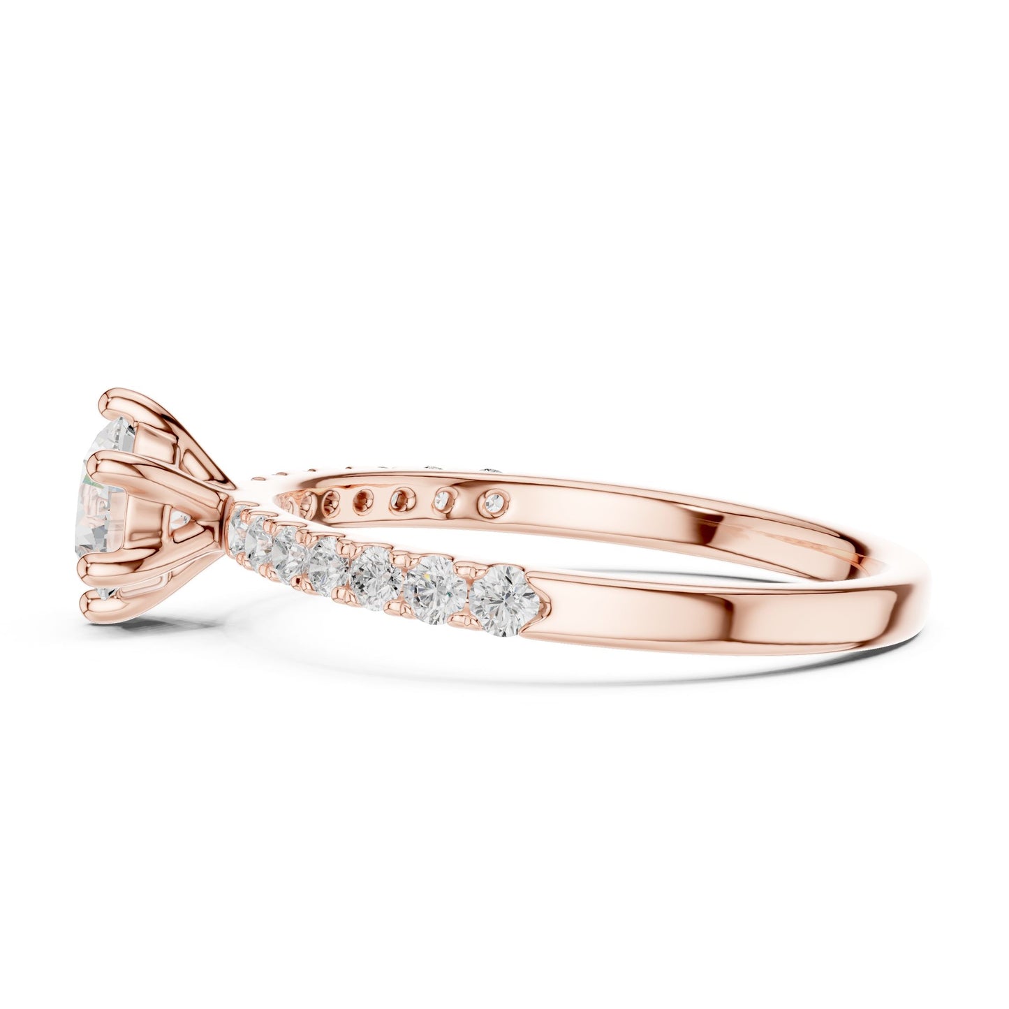 Women's Round Lab Grown Diamond Pave Ring