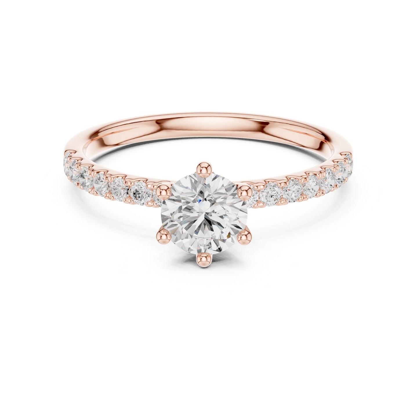 Women's Round Lab Grown Diamond Pave Ring