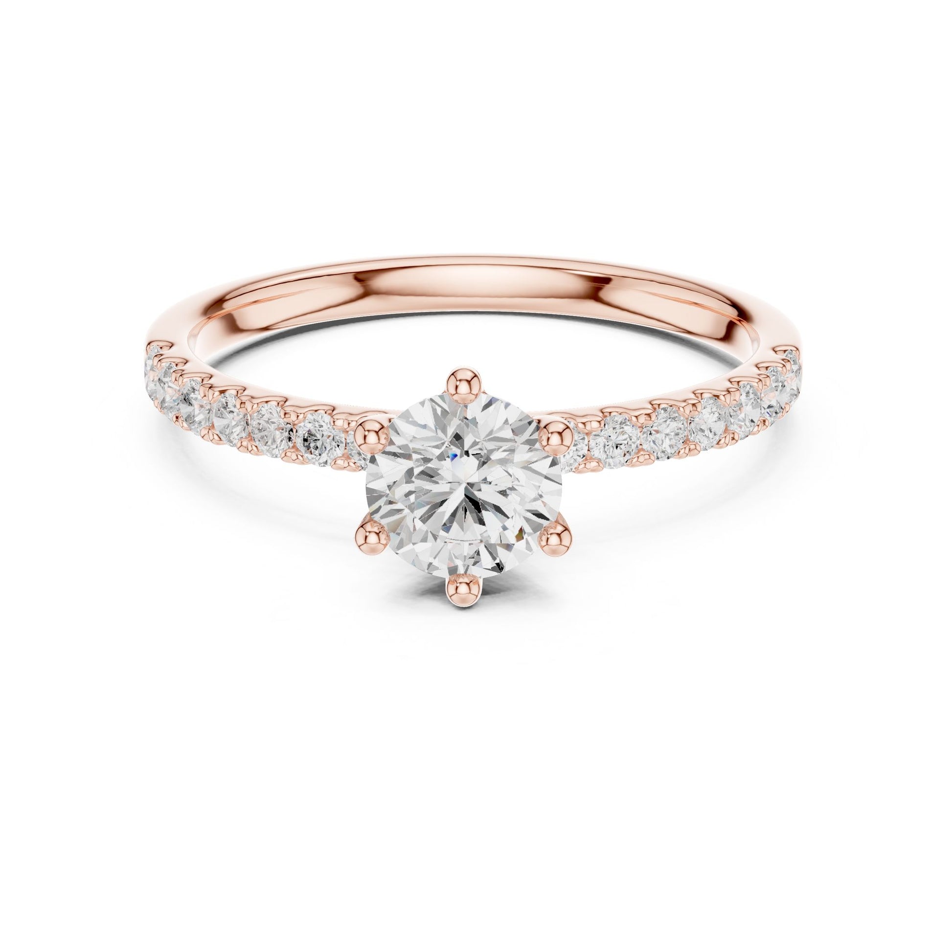 Women's Round Lab Grown Diamond Pave Ring