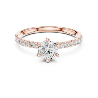 Women's Round Lab Grown Diamond Pave Ring