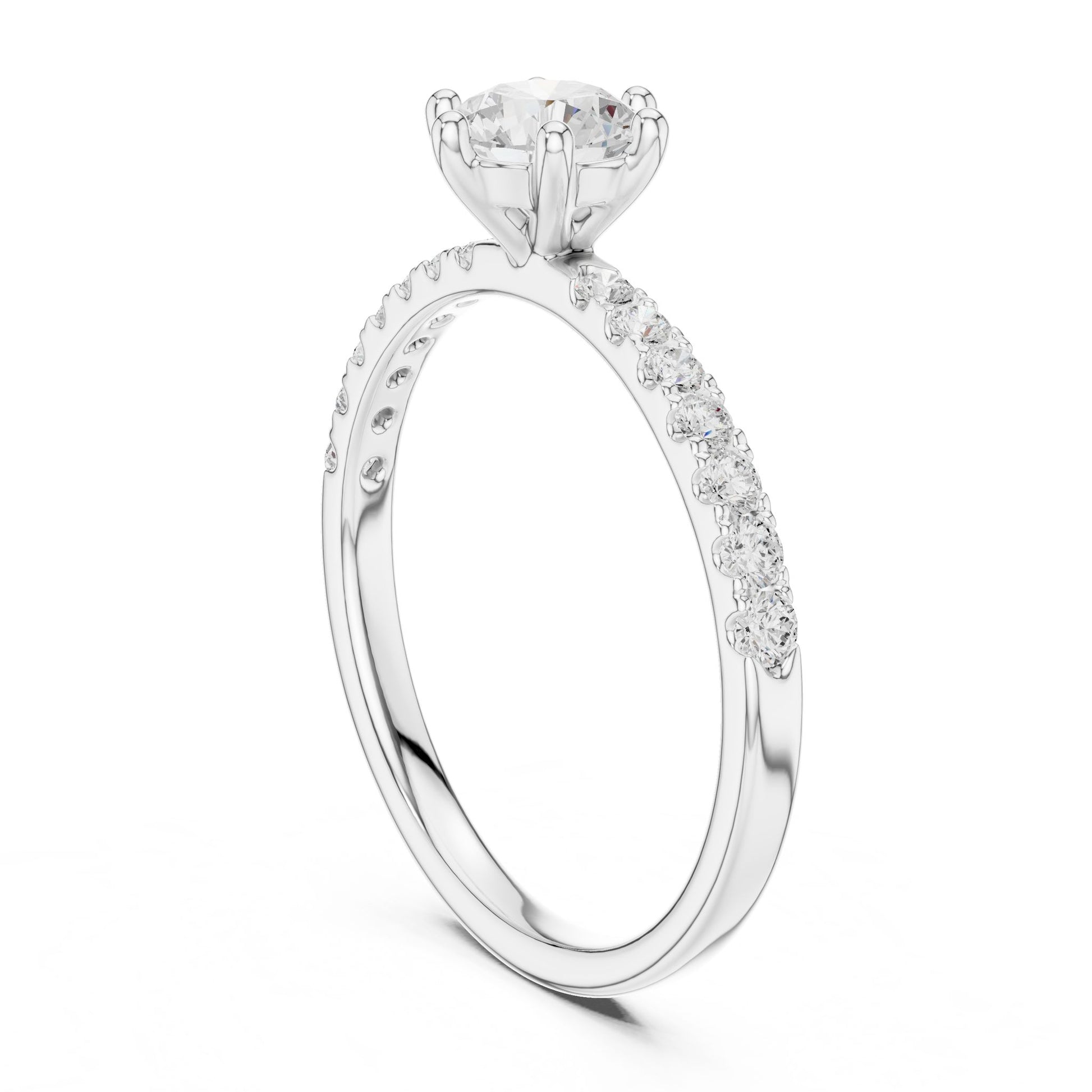 Women's Round Lab Grown Diamond Pave Ring