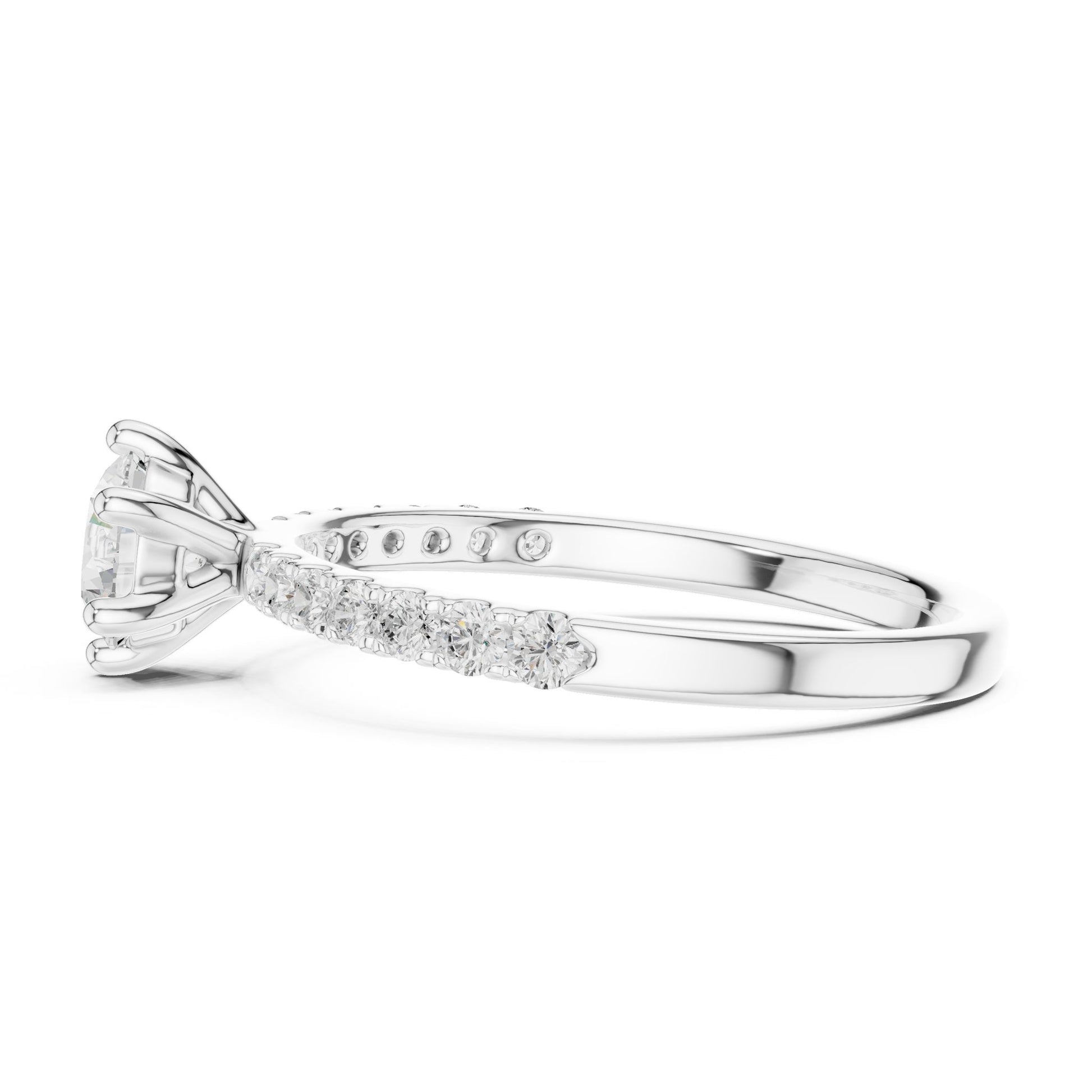 Women's Round Lab Grown Diamond Pave Ring