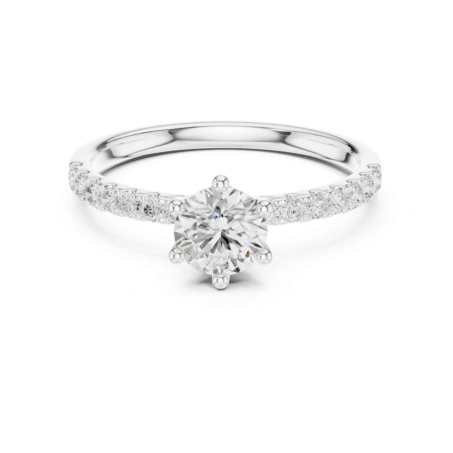 Women's Round Lab Grown Diamond Pave Ring