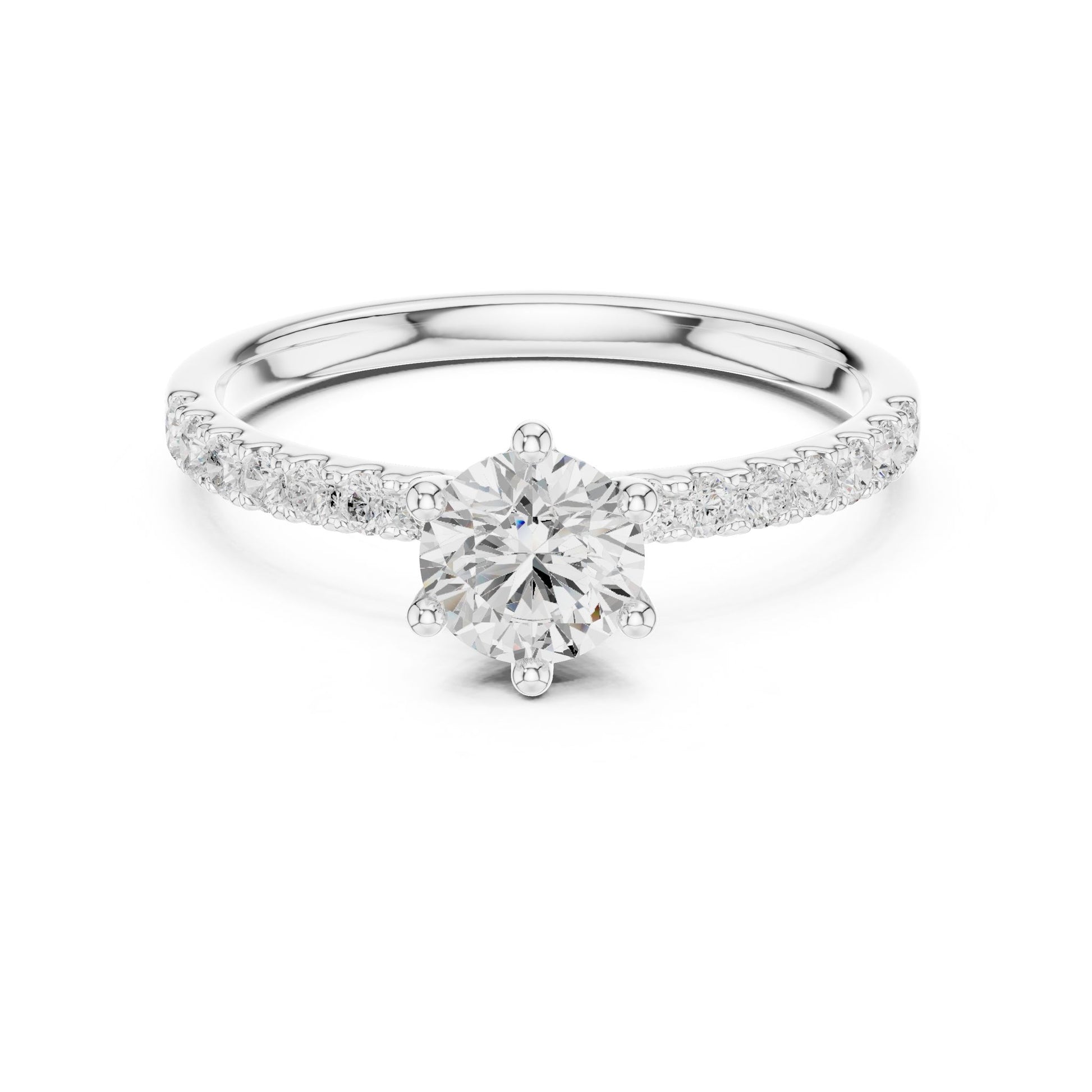 Women's Round Lab Grown Diamond Pave Ring