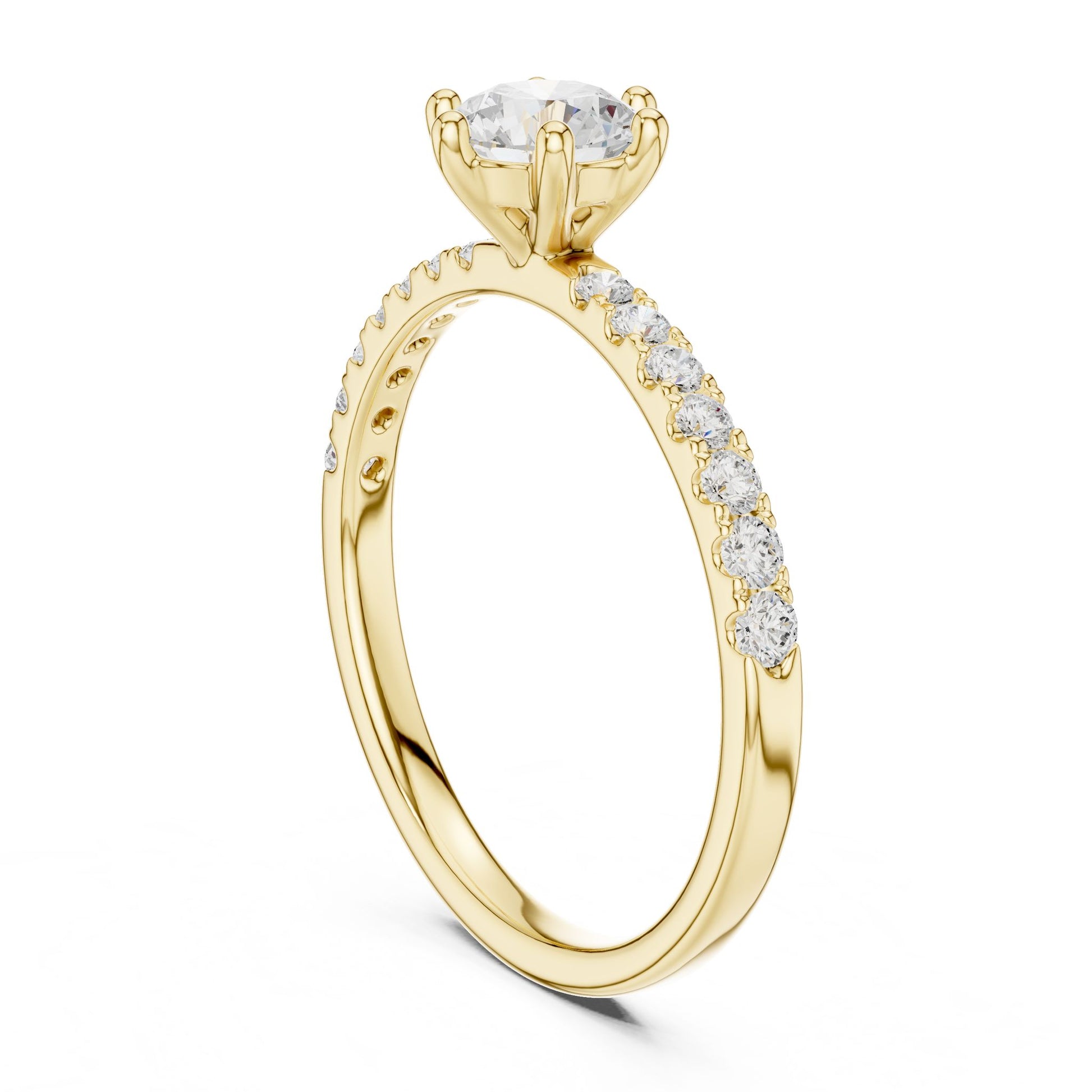 Women's Round Lab Grown Diamond Pave Ring