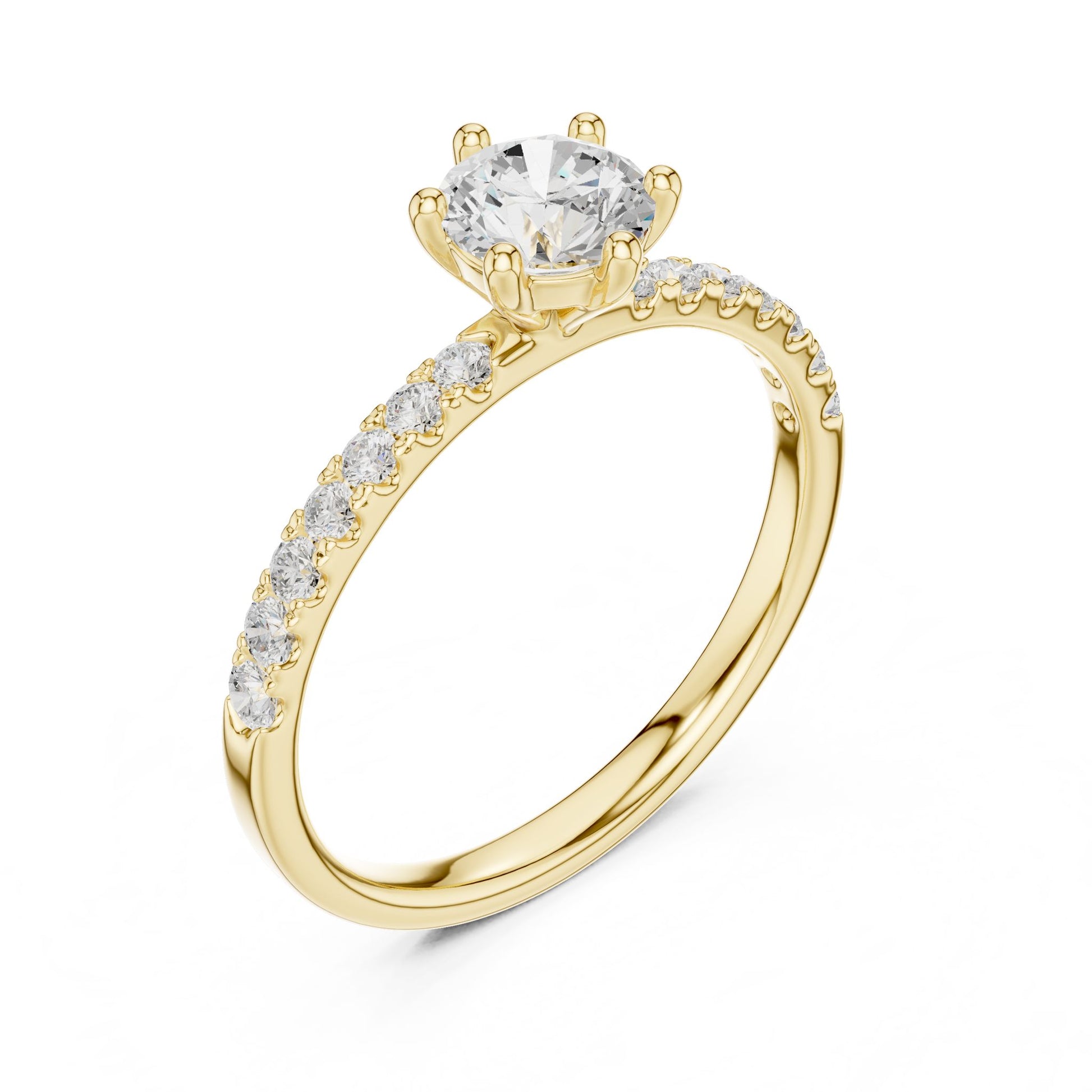 Women's Round Lab Grown Diamond Pave Ring