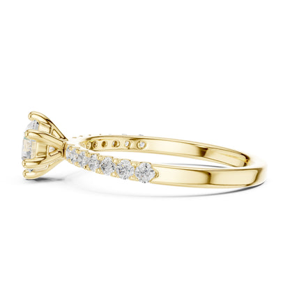 Women's Round Lab Grown Diamond Pave Ring