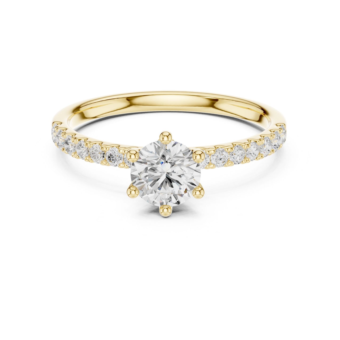 Women's Round Lab Grown Diamond Pave Ring