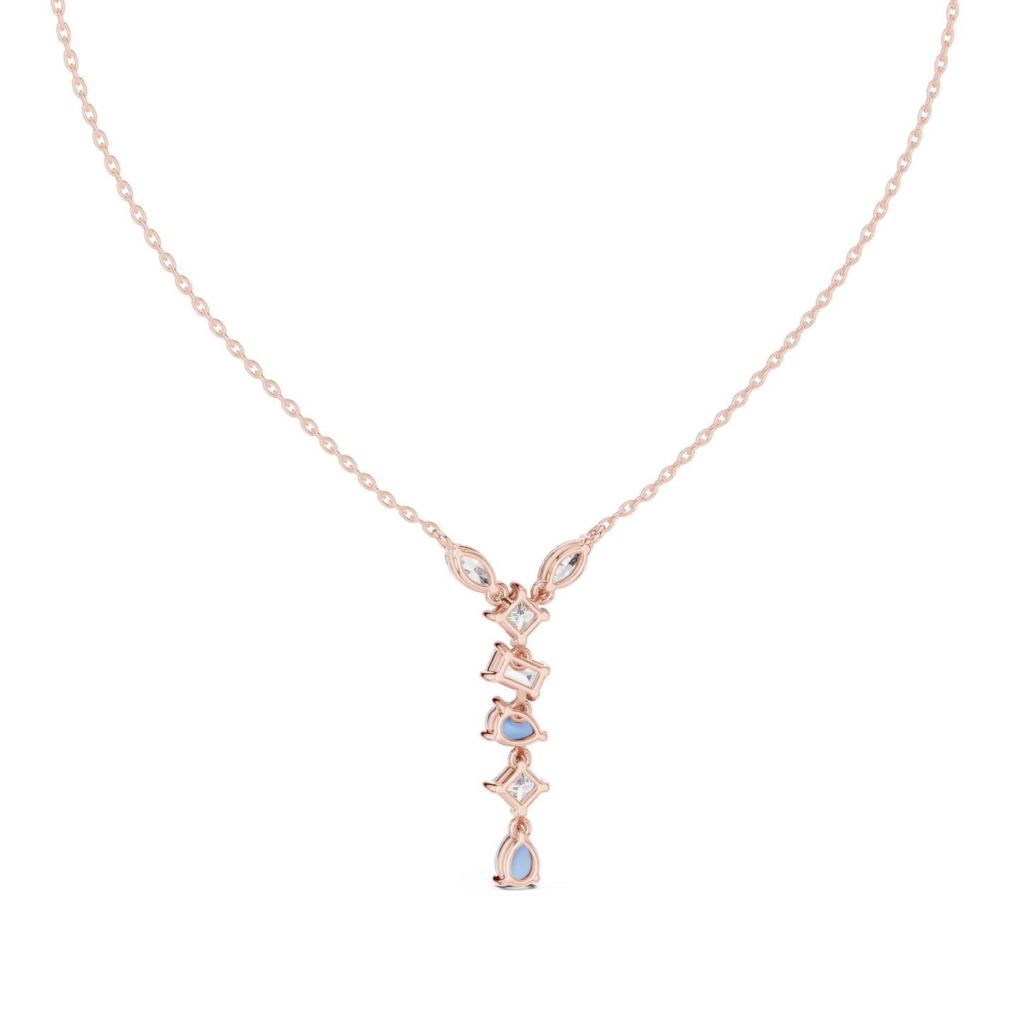 Round Lab Grown Diamond Side-Stone Pendant