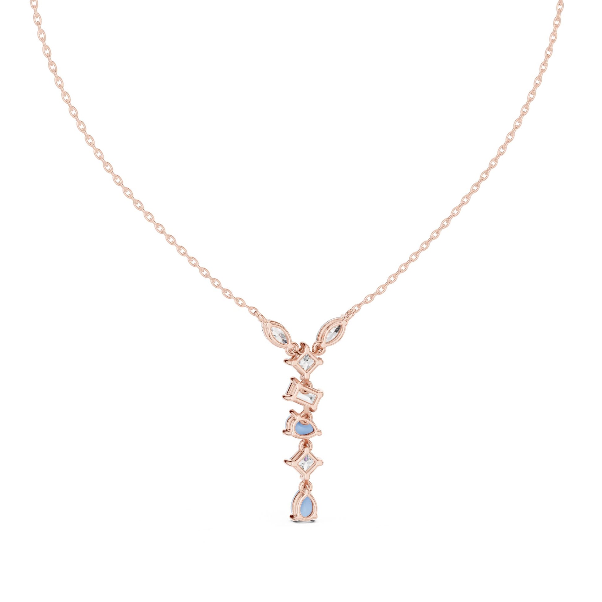 Round Lab Grown Diamond Side-Stone Pendant