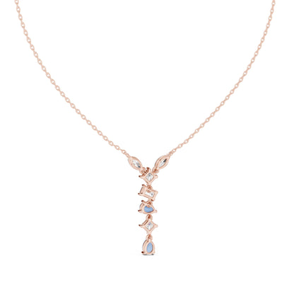 Round Lab Grown Diamond Side-Stone Pendant