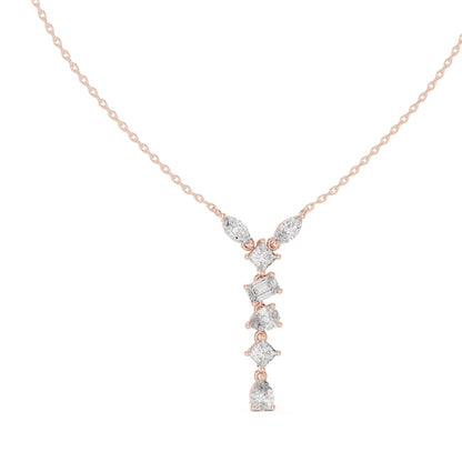 Round Lab Grown Diamond Side-Stone Pendant