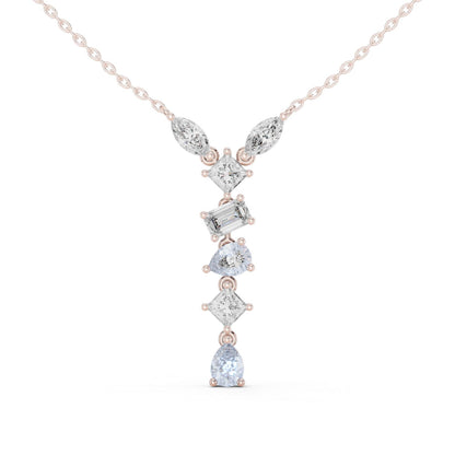 Round Lab Grown Diamond Side-Stone Pendant