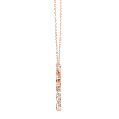 Round Lab Grown Diamond Side-Stone Pendant