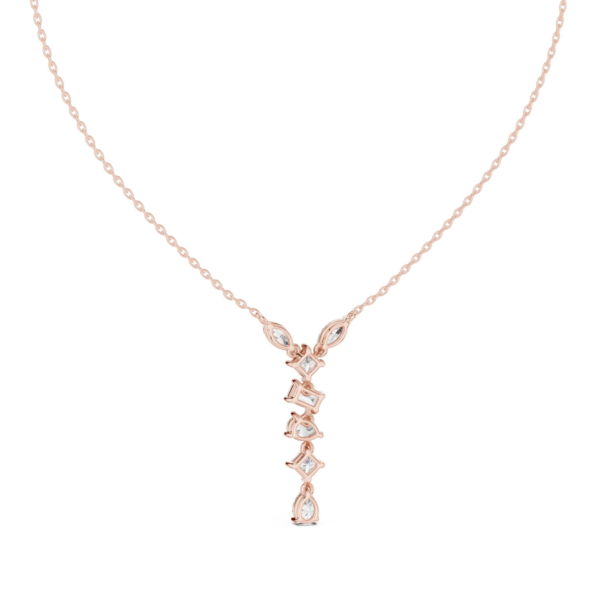 Round Lab Grown Diamond Side-Stone Pendant
