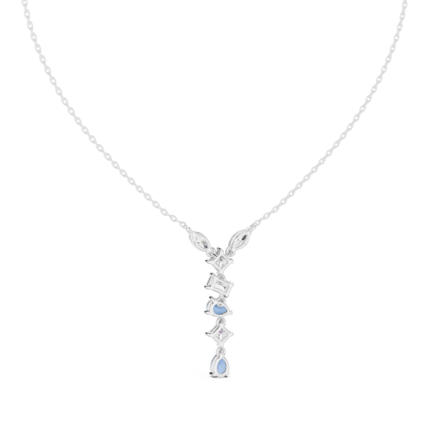 Round Lab Grown Diamond Side-Stone Pendant