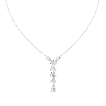 Round Lab Grown Diamond Side-Stone Pendant