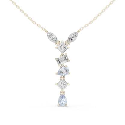 Round Lab Grown Diamond Side-Stone Pendant
