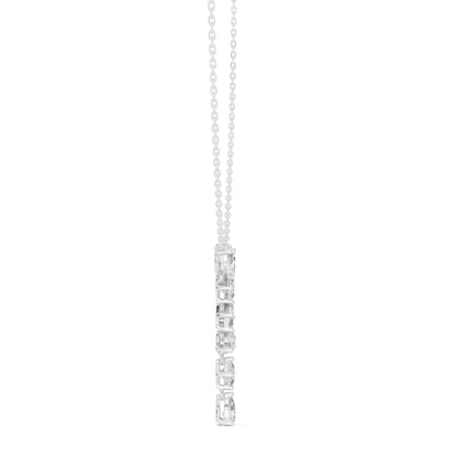 Round Lab Grown Diamond Side-Stone Pendant