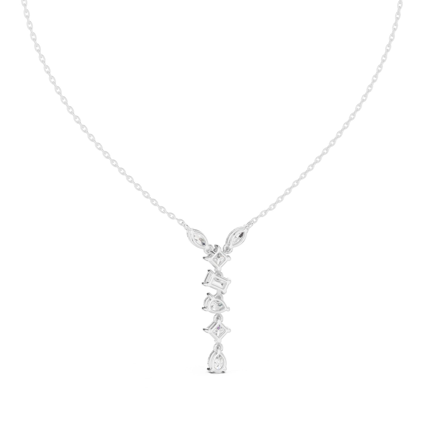 Round Lab Grown Diamond Side-Stone Pendant