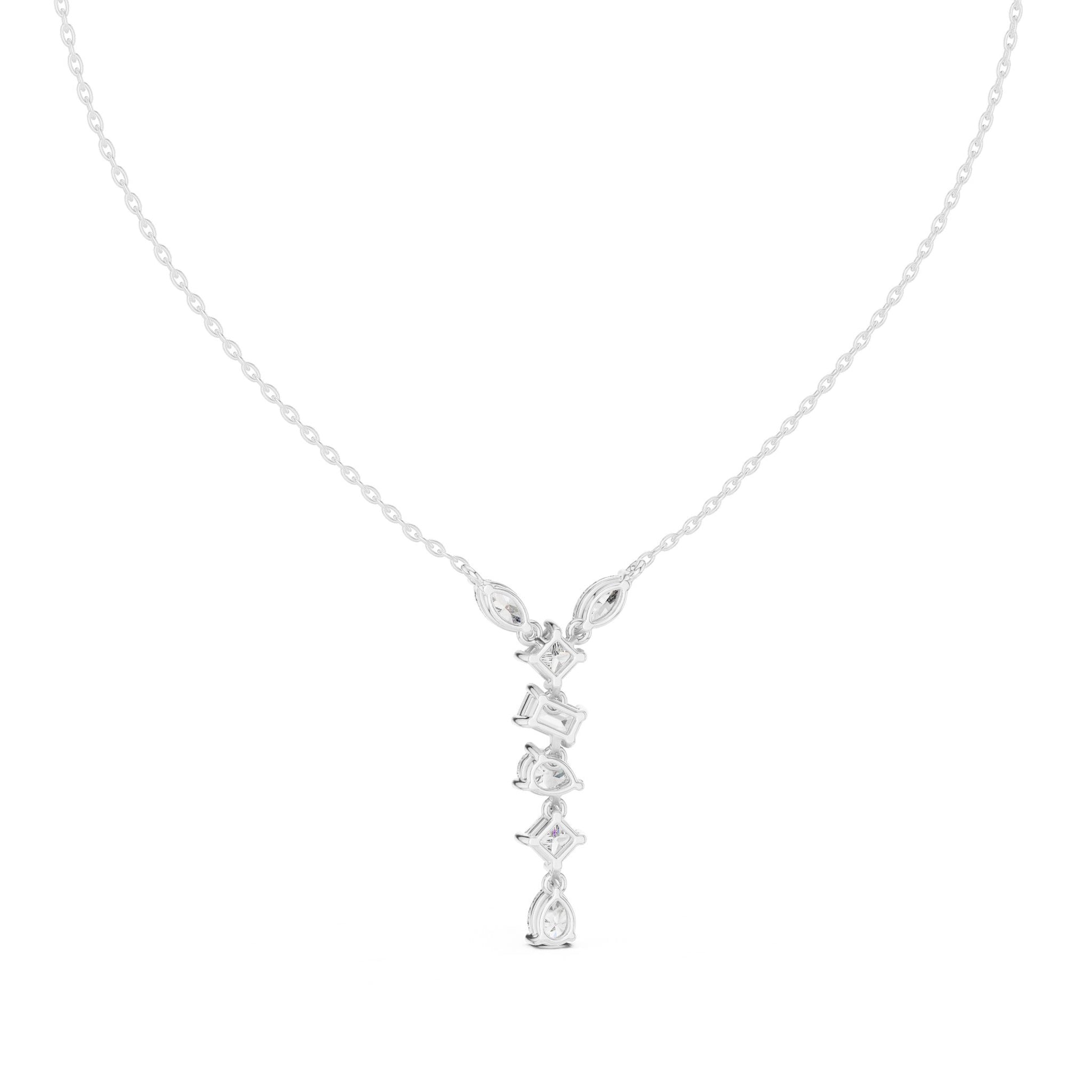 Round Lab Grown Diamond Side-Stone Pendant