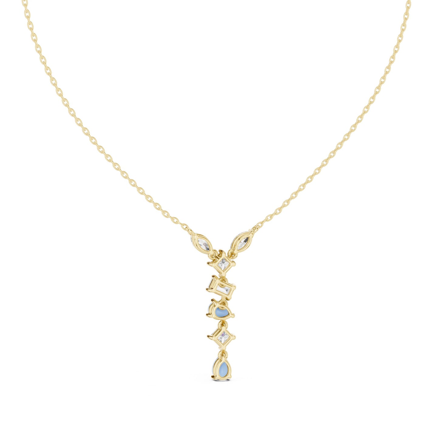 Round Lab Grown Diamond Side-Stone Pendant