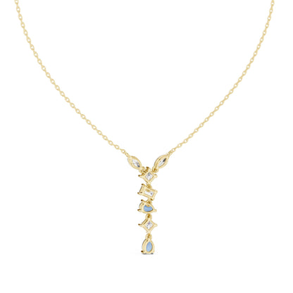 Round Lab Grown Diamond Side-Stone Pendant